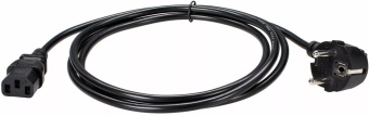 Кабель Premier 5-280 IEC C13 Евровилка угловой 1м (5-280(0.5) 1.0) черный (Bulk)